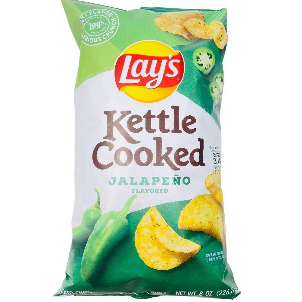 Lay's Kettle Cooked Potato Chips - Jalapeno, 8oz