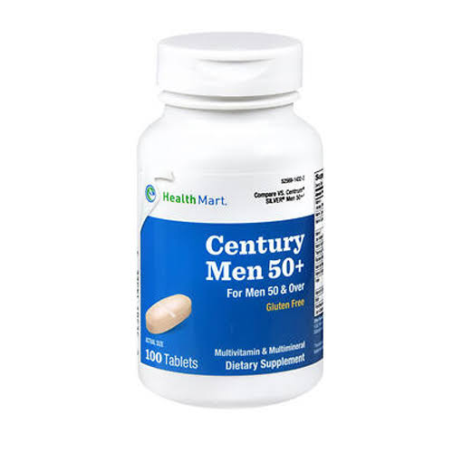 Century Men's 50+ Multivitamin & Multimineral Dietary Supplement 100 Tabs by Sunmark