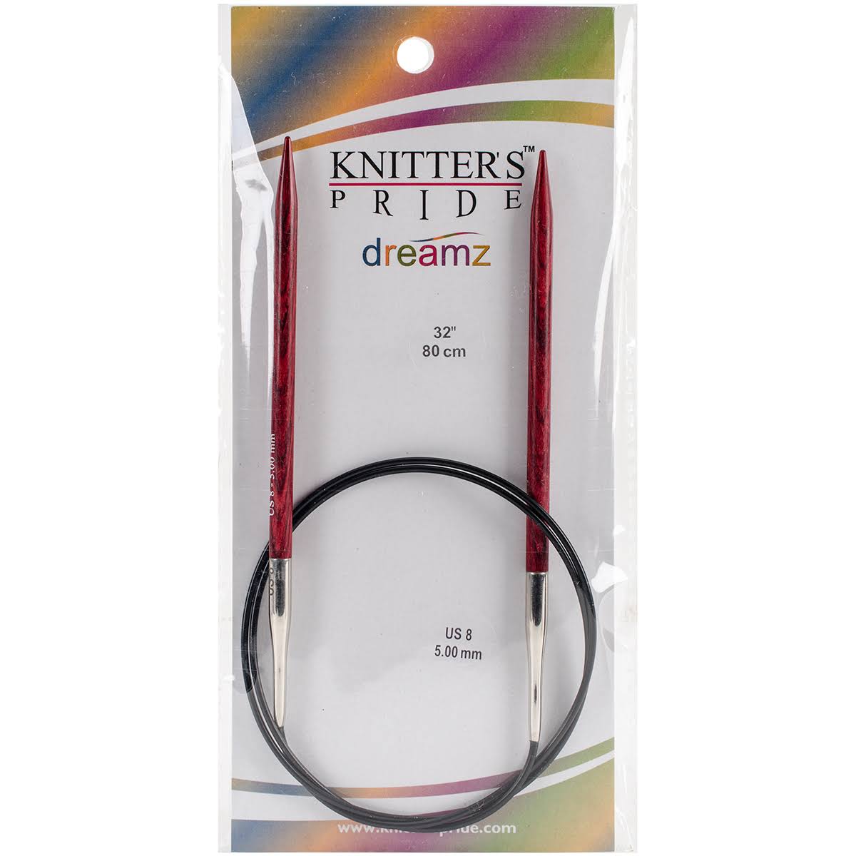 Knitters Pride Dreamz Circular Knitting Needles - Size 8, 32"