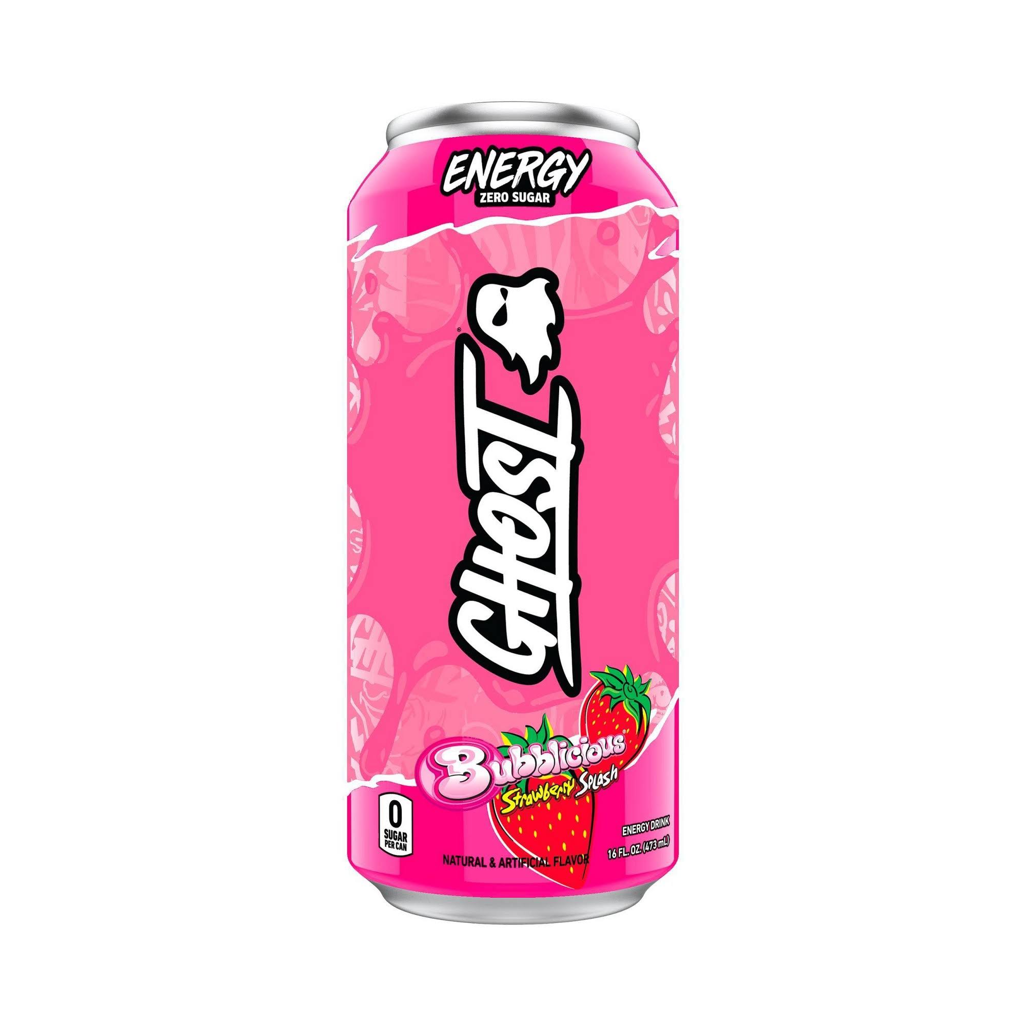 Ghost Bubblicious Strawberry Splash Energy Drink 16 fl oz