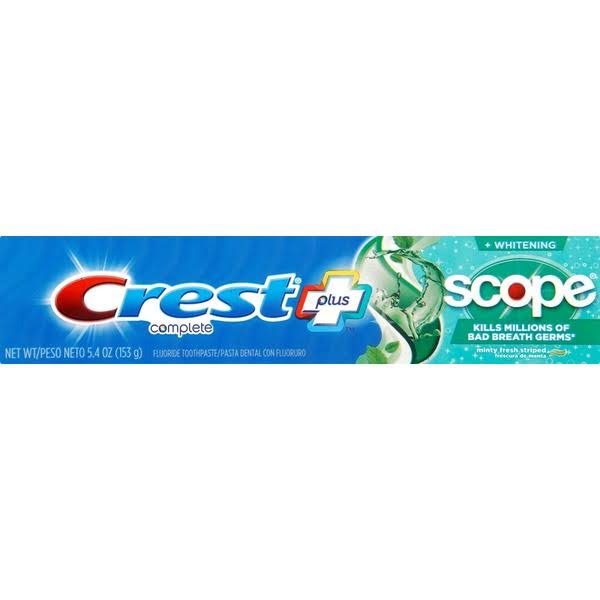 Crest Complete Plus Whitening Scope Toothpaste - Minty Fresh Striped, 5.4oz