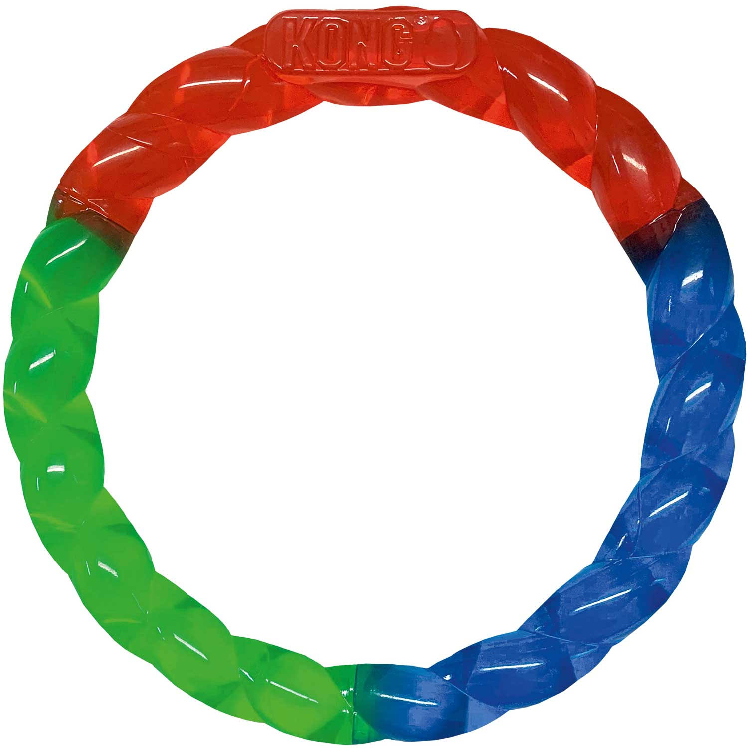 KONG Twistz Ring Dog Toy - Red Green Blue