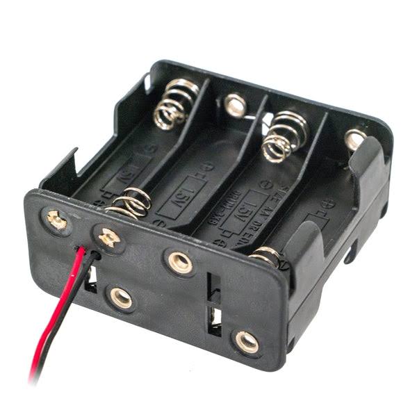 RadioShack 8 AA Battery Holder With 9V Style Snap Connectors