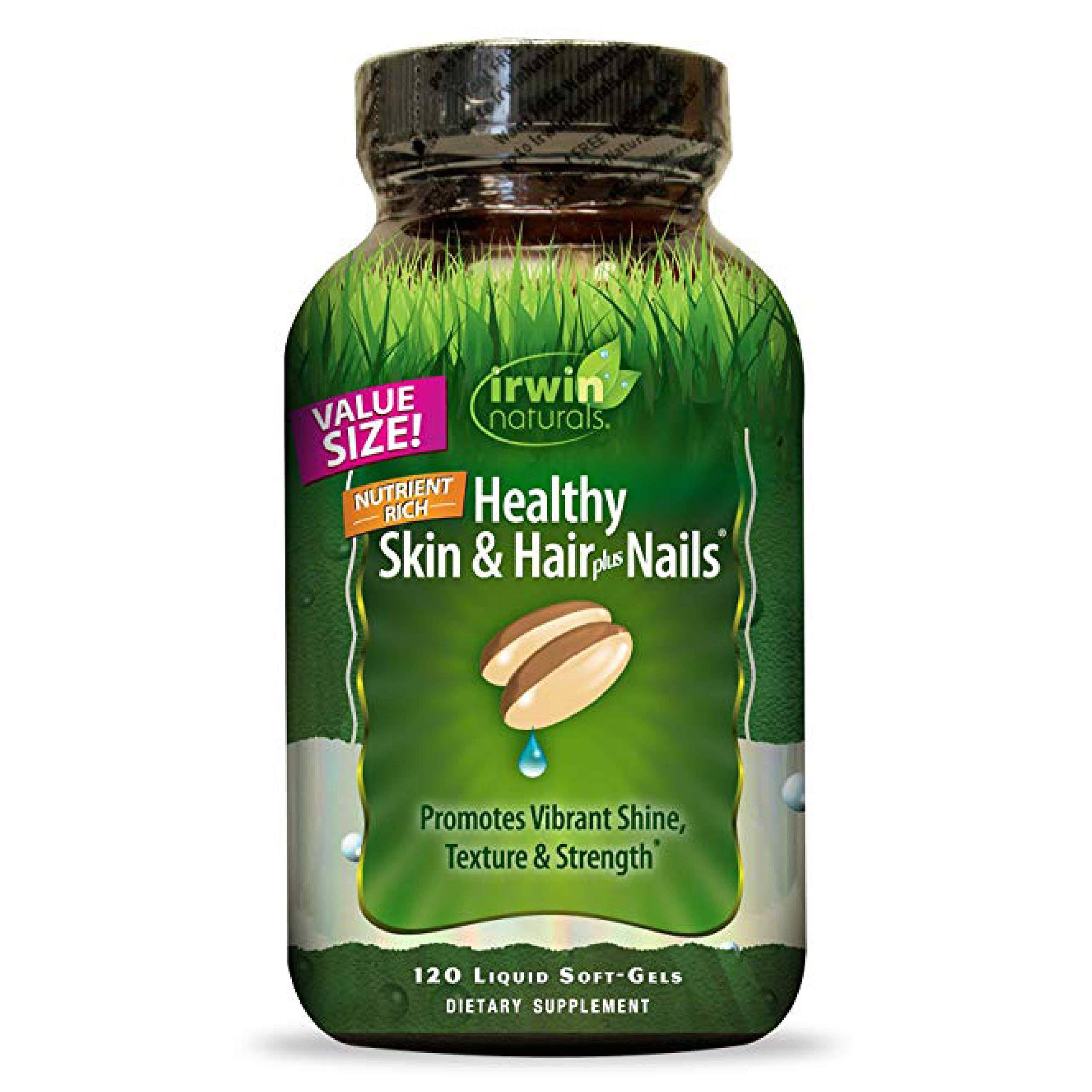 Irwin Naturals Healthy Skin & Hair Plus Nails Supplement - 120 Softgels