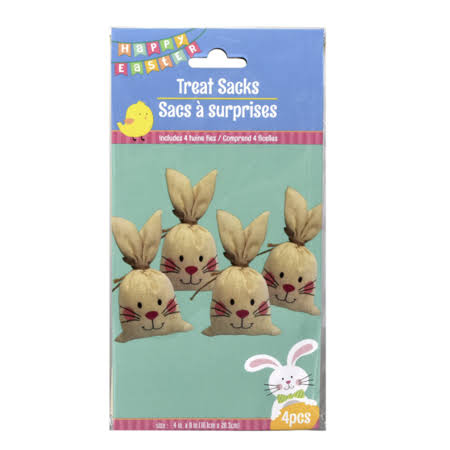 Happy Easter Fabric Bunny Treat Sacks, 4-Ct. 2 Pack