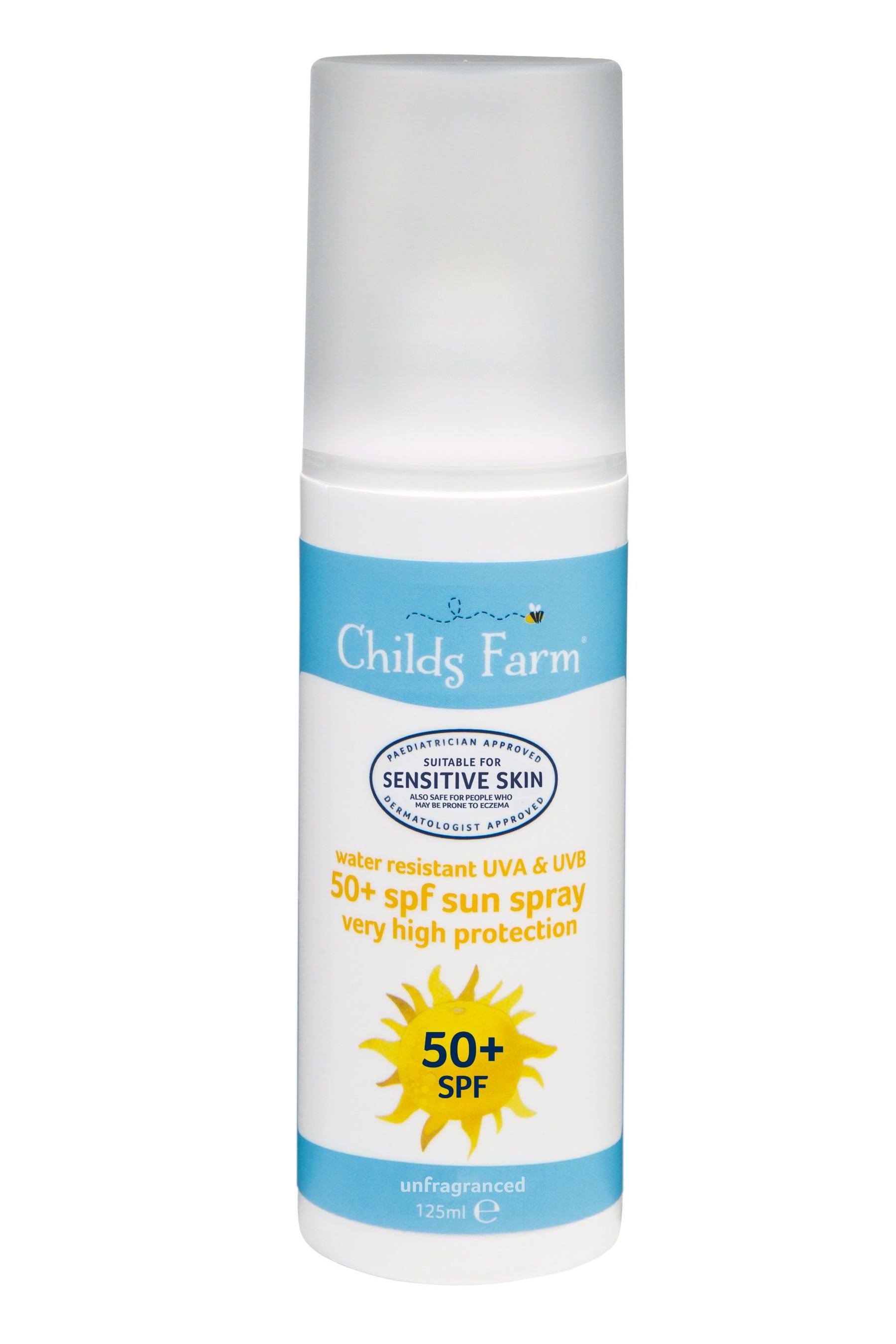 Childs Farm Sun Lotion Spray - Unfragranced, 50+ SPF, 125ml