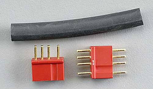 WS Deans 1242 Micro 4R Connector - Red