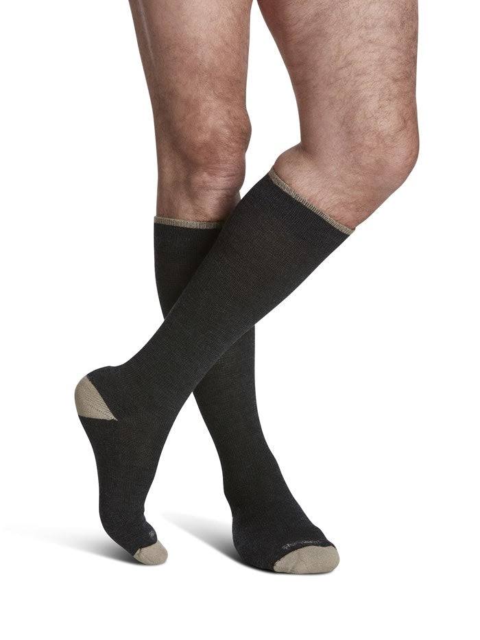 Sigvaris 422 Merino Outdoor Performance Wool Knee High Socks - 20 to 30mmhg, Black