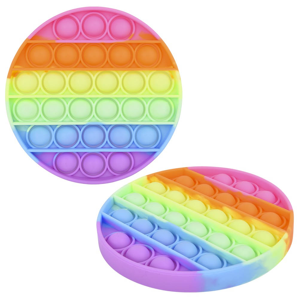 Legacy Toys 5" Neon Multi Color Round Bubble Popper