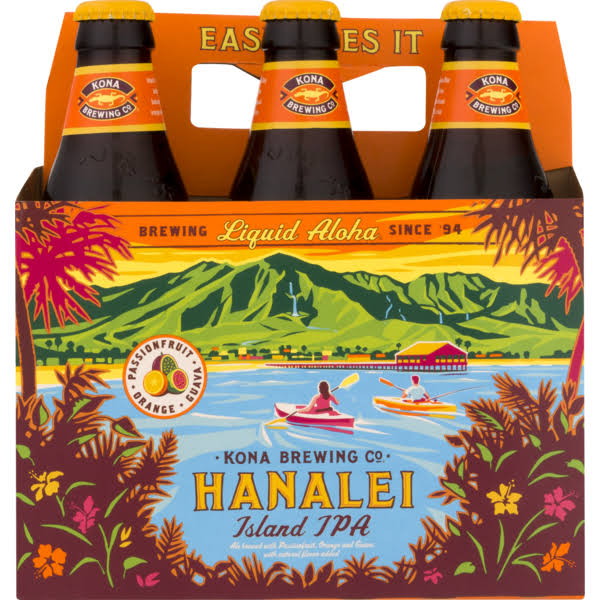 Kona Beer, Island IPA, Hanalei - 6 bottles