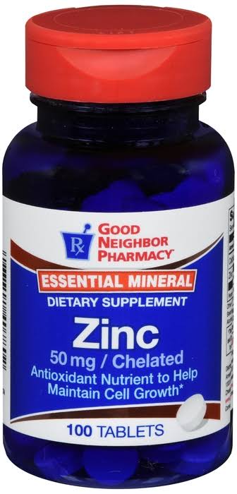 GNP Essential Mineral Zinc 50mg 100 Tablets Dietary Supplement