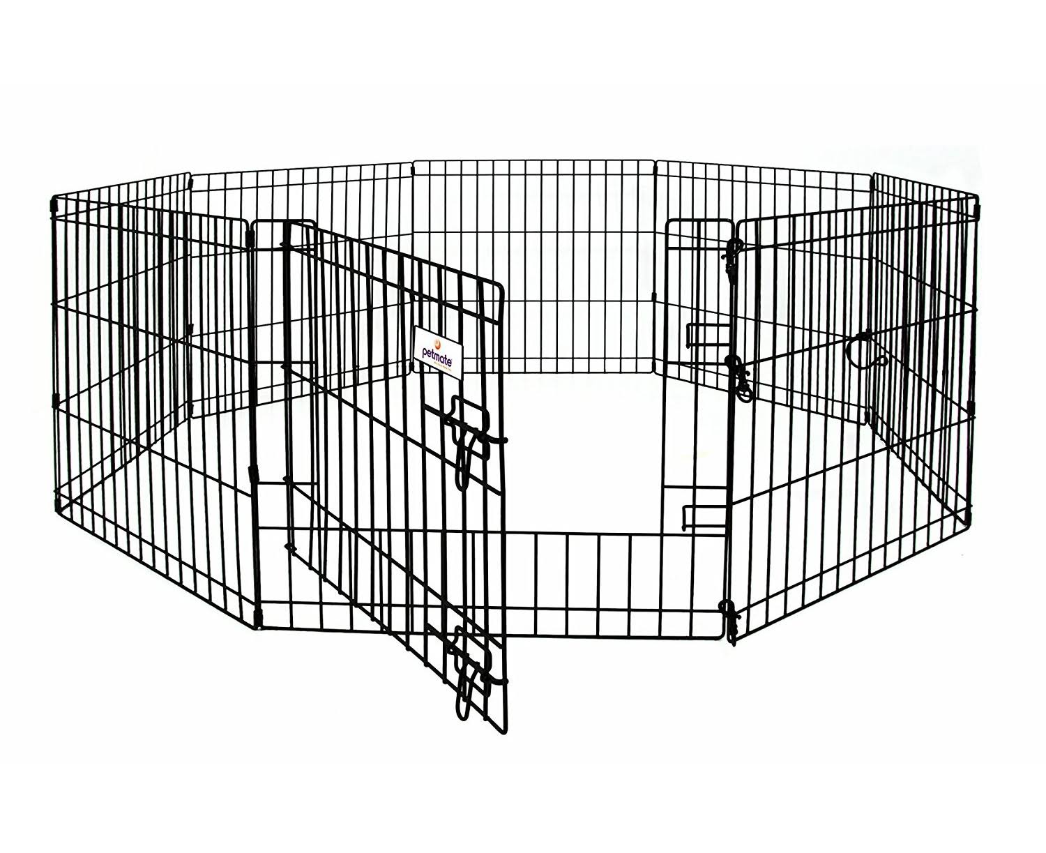 Petmate Exercise Dog Pen - with Step Through Door, 8 Panels, 30" x 24"