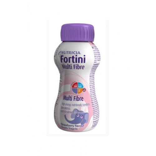 Fortini Multi Fiber For Children with Pulp - Strawberry, 200ml