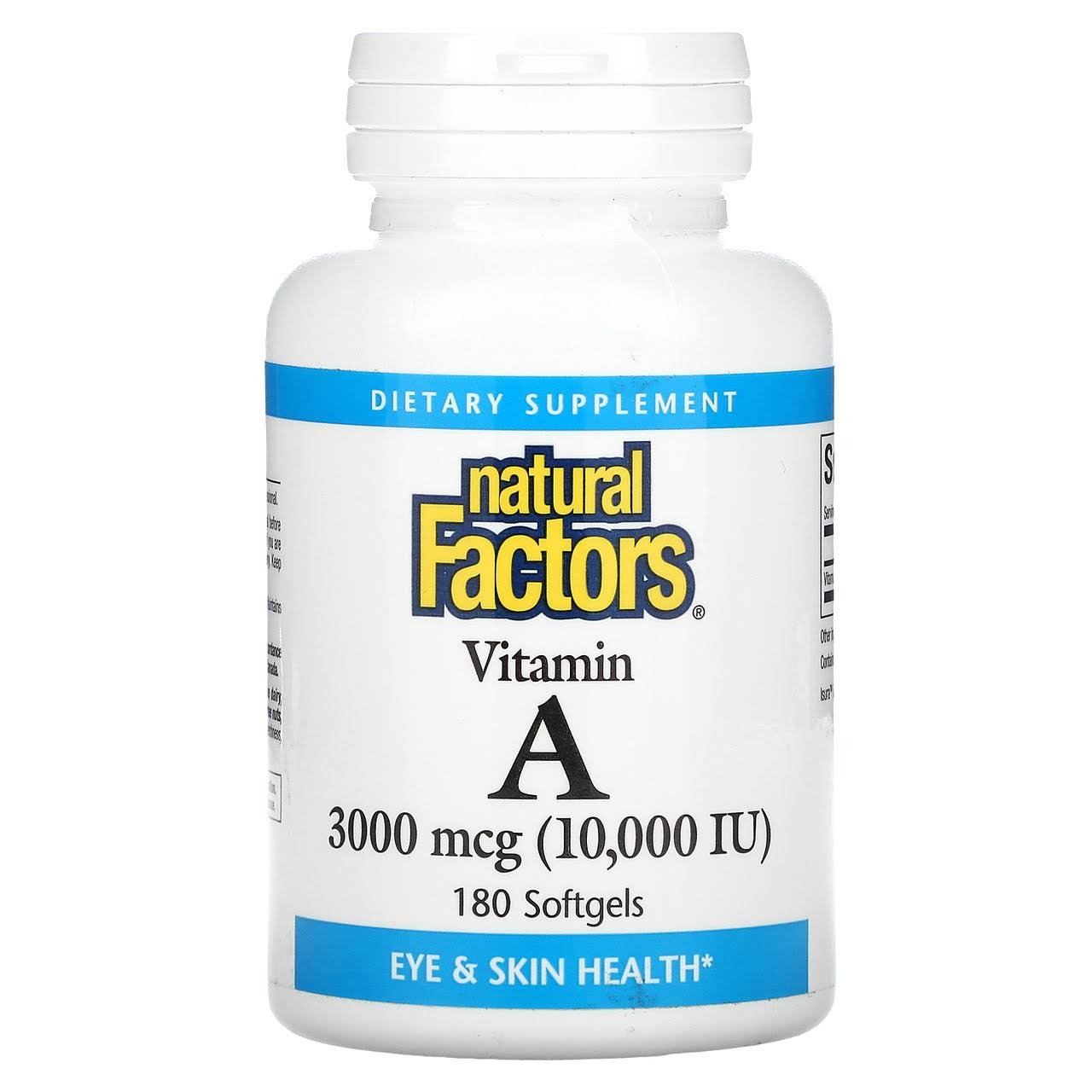 Natural Factors Vitamin A - 10000 IU, 180 Softgels