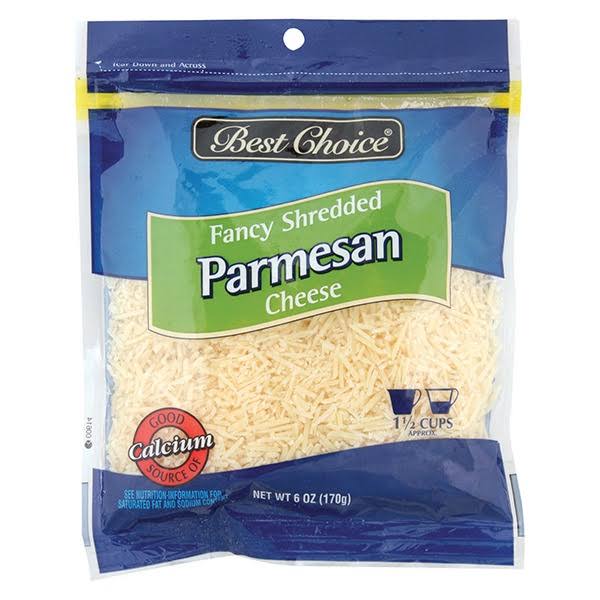 Best Choice Shredded Cheese, Fancy, Parmesan - 6 oz