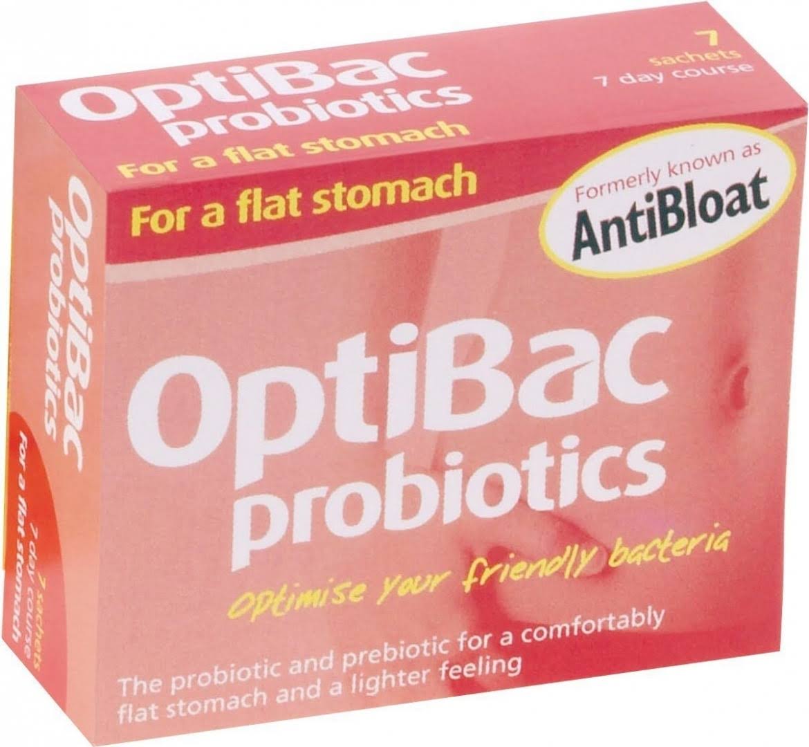 OptiBac Probiotics AntiBloat For a Flat Stomach - 7 Sachets
