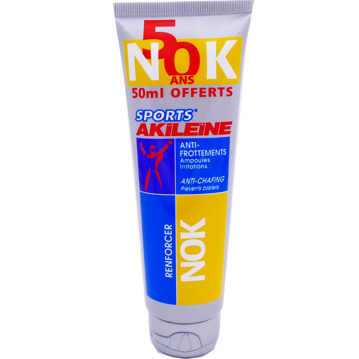 Akileine Sports NOK Anti-Friction Cream 75ml + 50ml Free