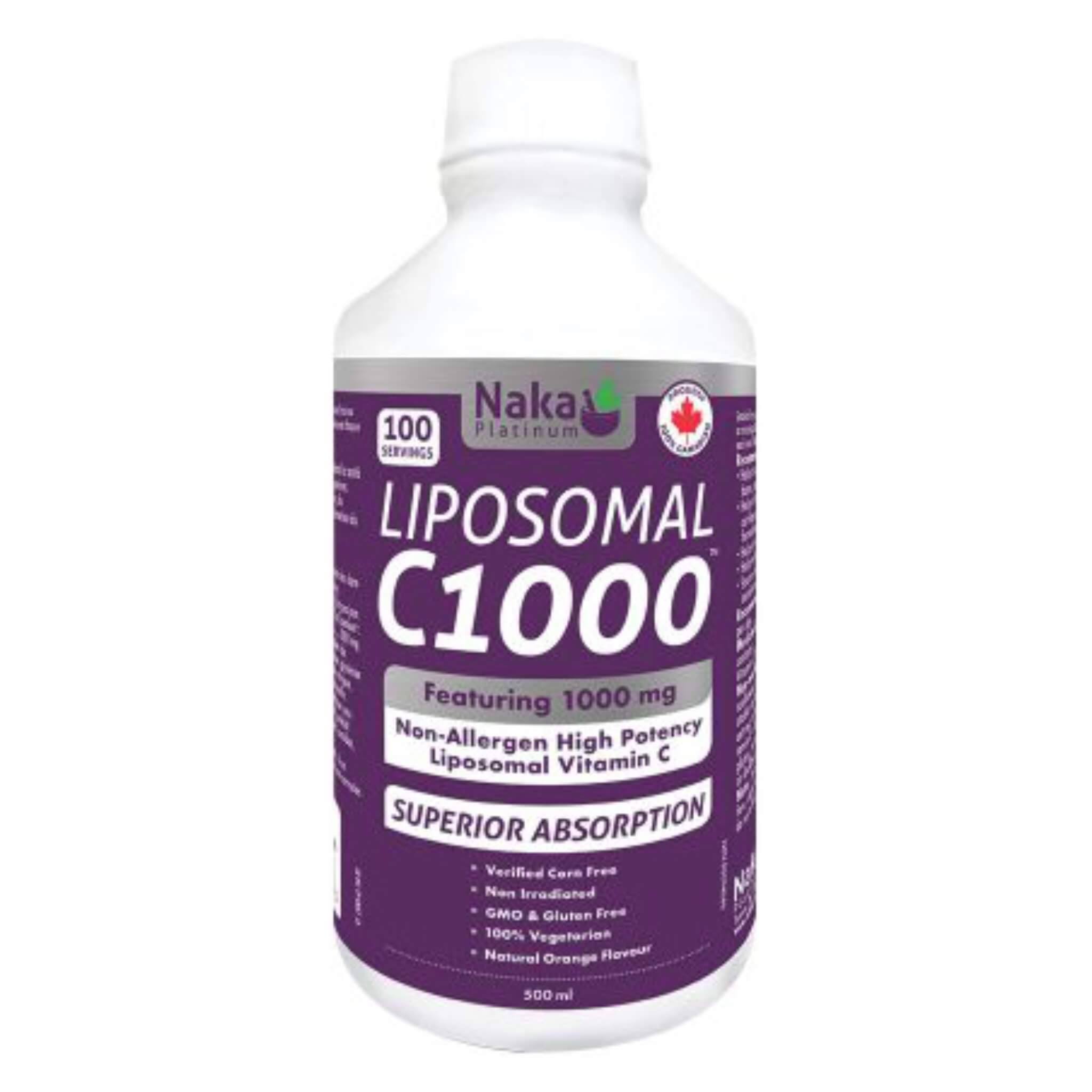 Naka Platinum Liposomal C1000 600 ml Bonus Size