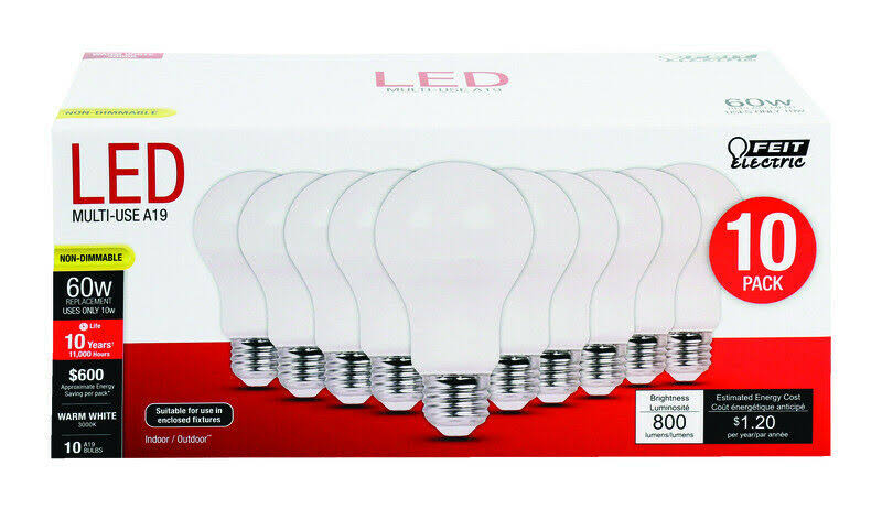Feit Electric Led Bulb - 10W, 10 Pack