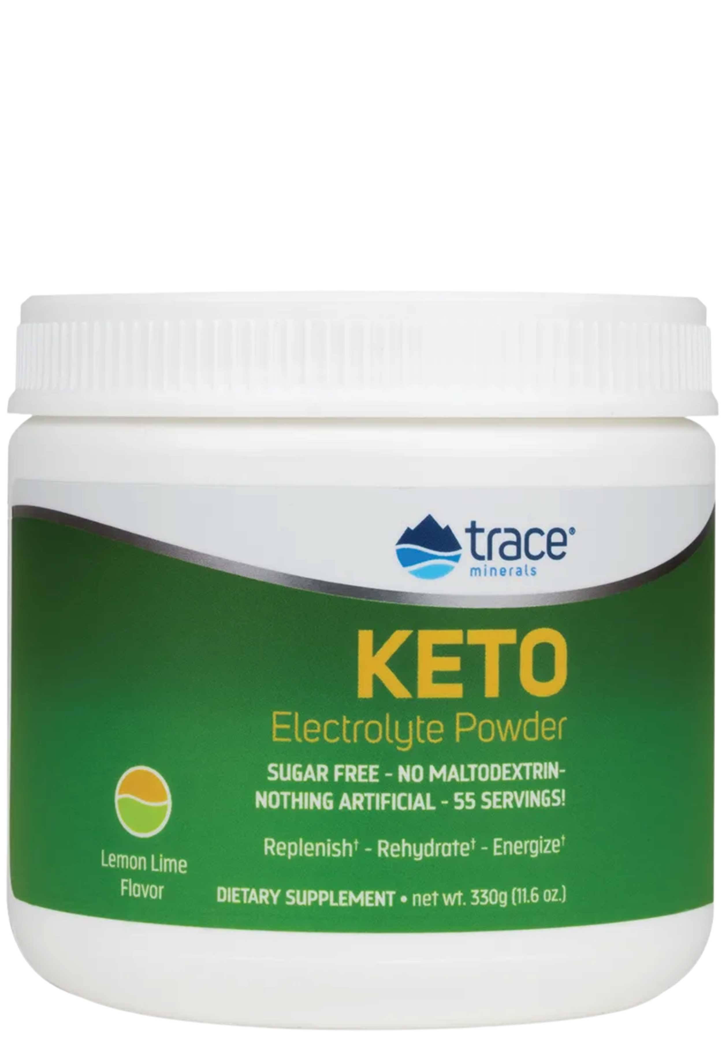 Trace Minerals, Keto Electrolyte Powder, Lemon Lime, Sugar Free, Reple