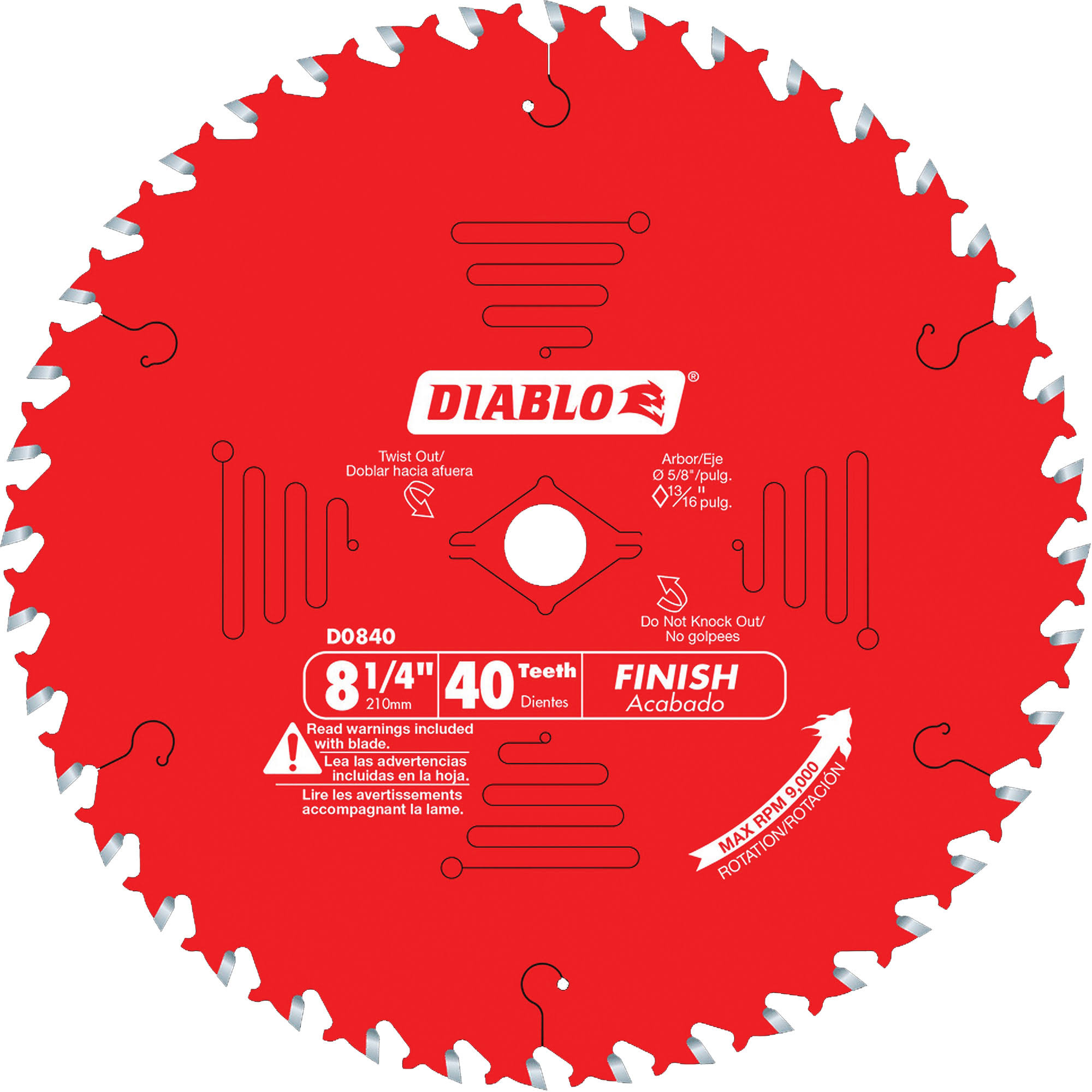 Diablo Finish Saw Blade - 40 Teeth, 8-8-1/4"