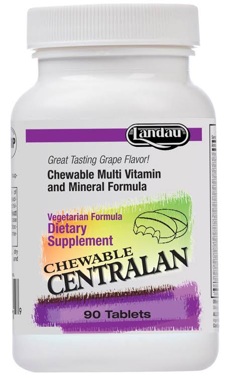 Landau Grape Flavor Centralan Multi-Vitamin Chewable Tablets - 90 ct