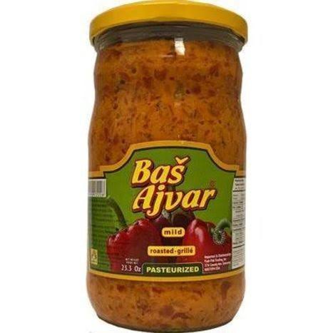 Bas Ajvar mild Homemade Roasted Pepper and Eggplant Spread - 720ml