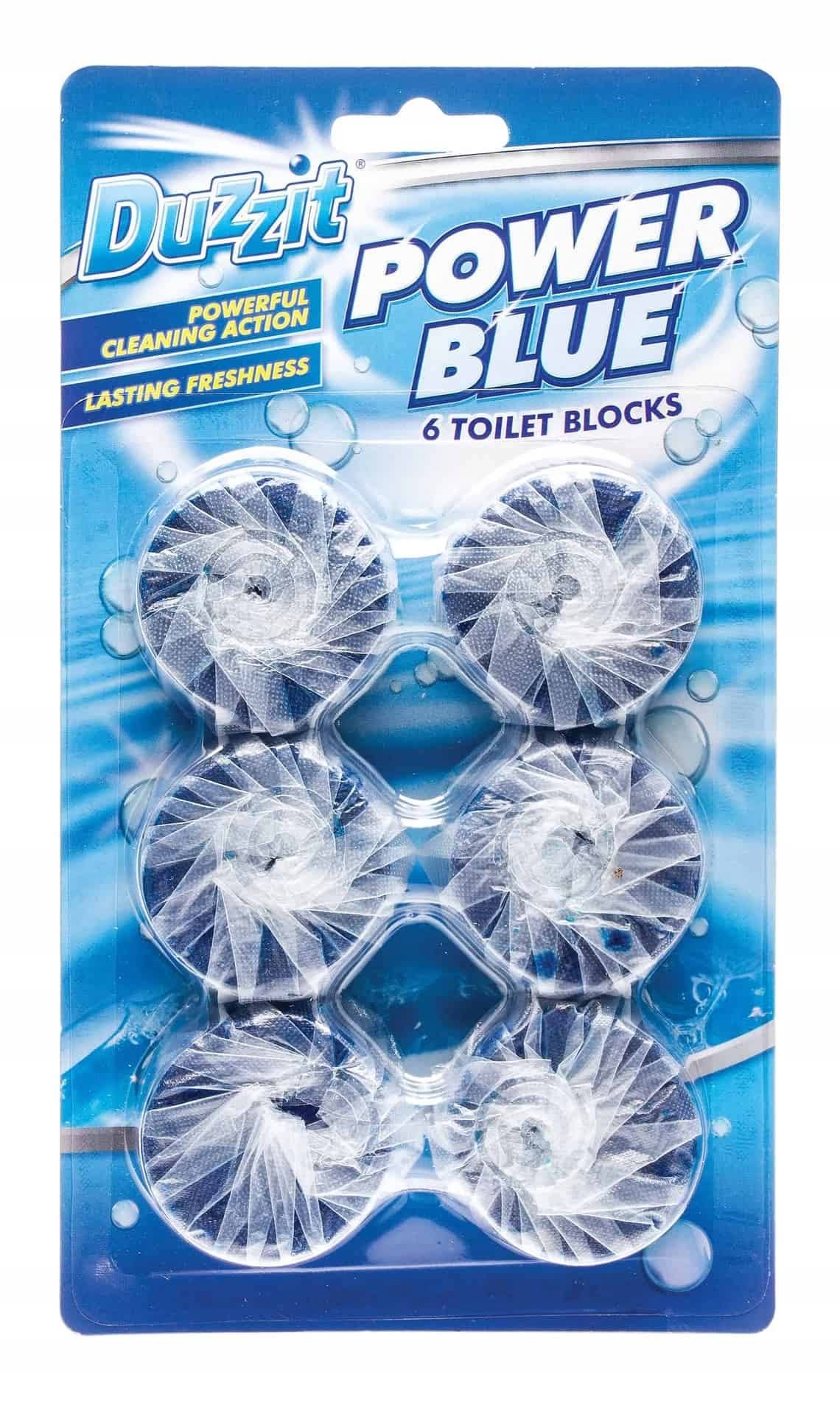 Duzzit Power Blue - 6 Toilet Black Tablets