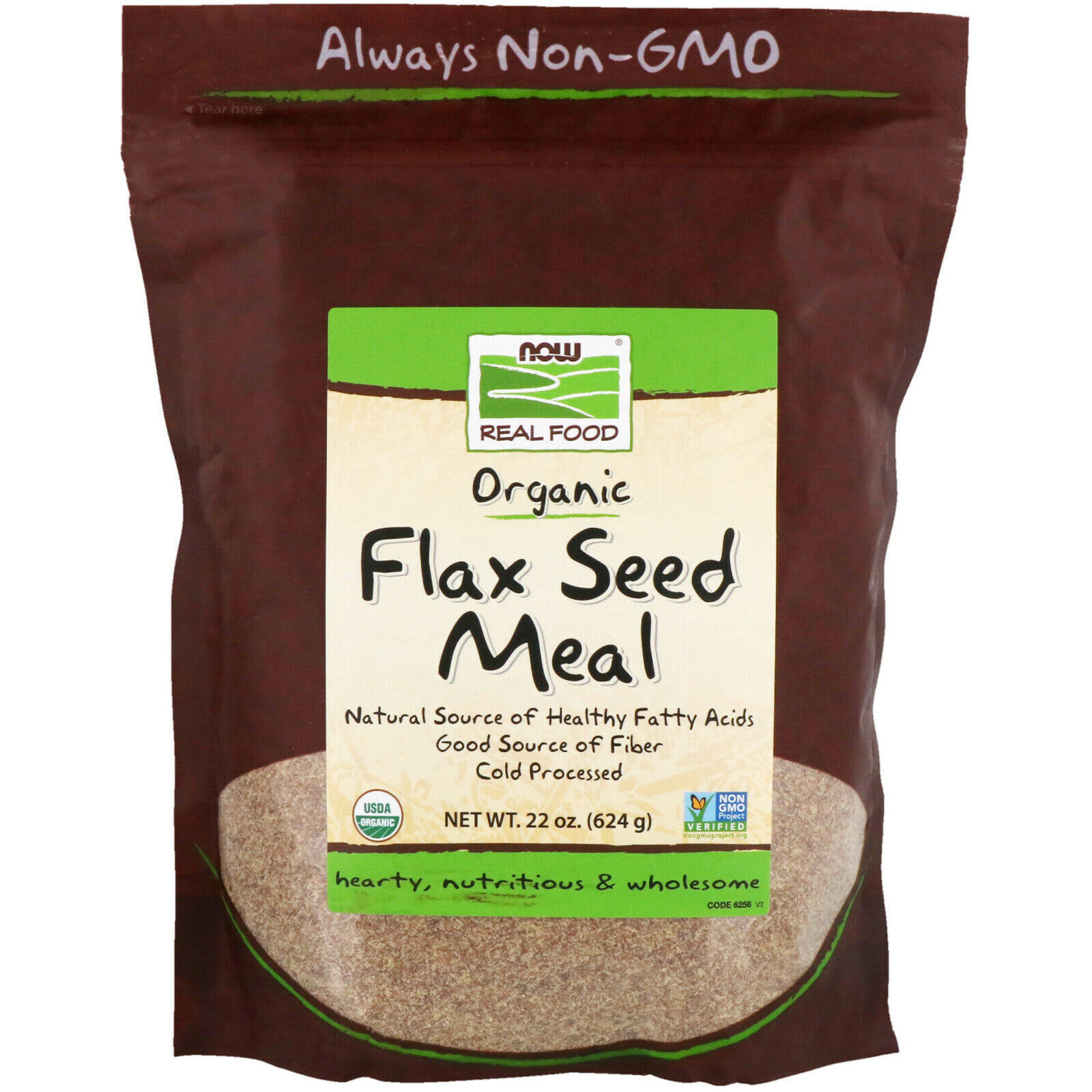 Now Foods Organic Flax Seed Meal - 624g