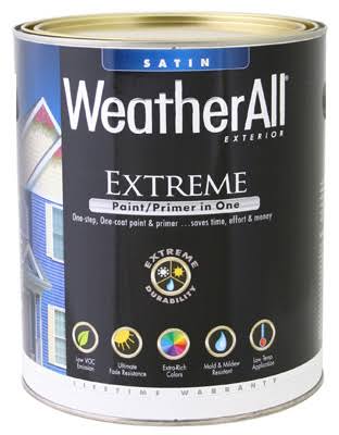 WeatherAll Extreme Exterior Paint & Primer in One - Neutral Base Satin, 1qt