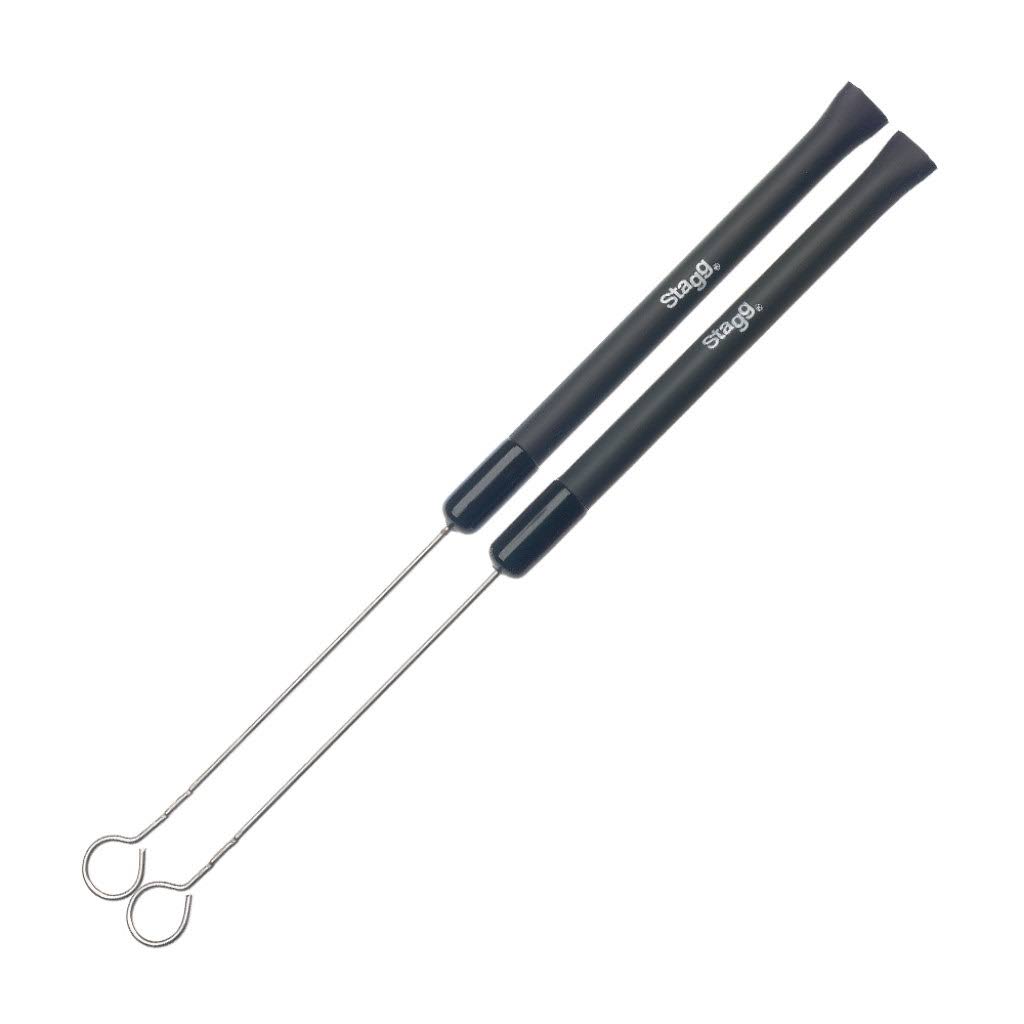 Stagg Telescopic Wire Brushes Drum Sticks - with Rubber Handle