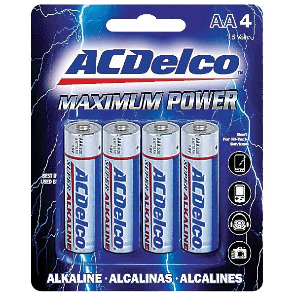 AC Delco Maximum Power AA Batteries - 4pcs