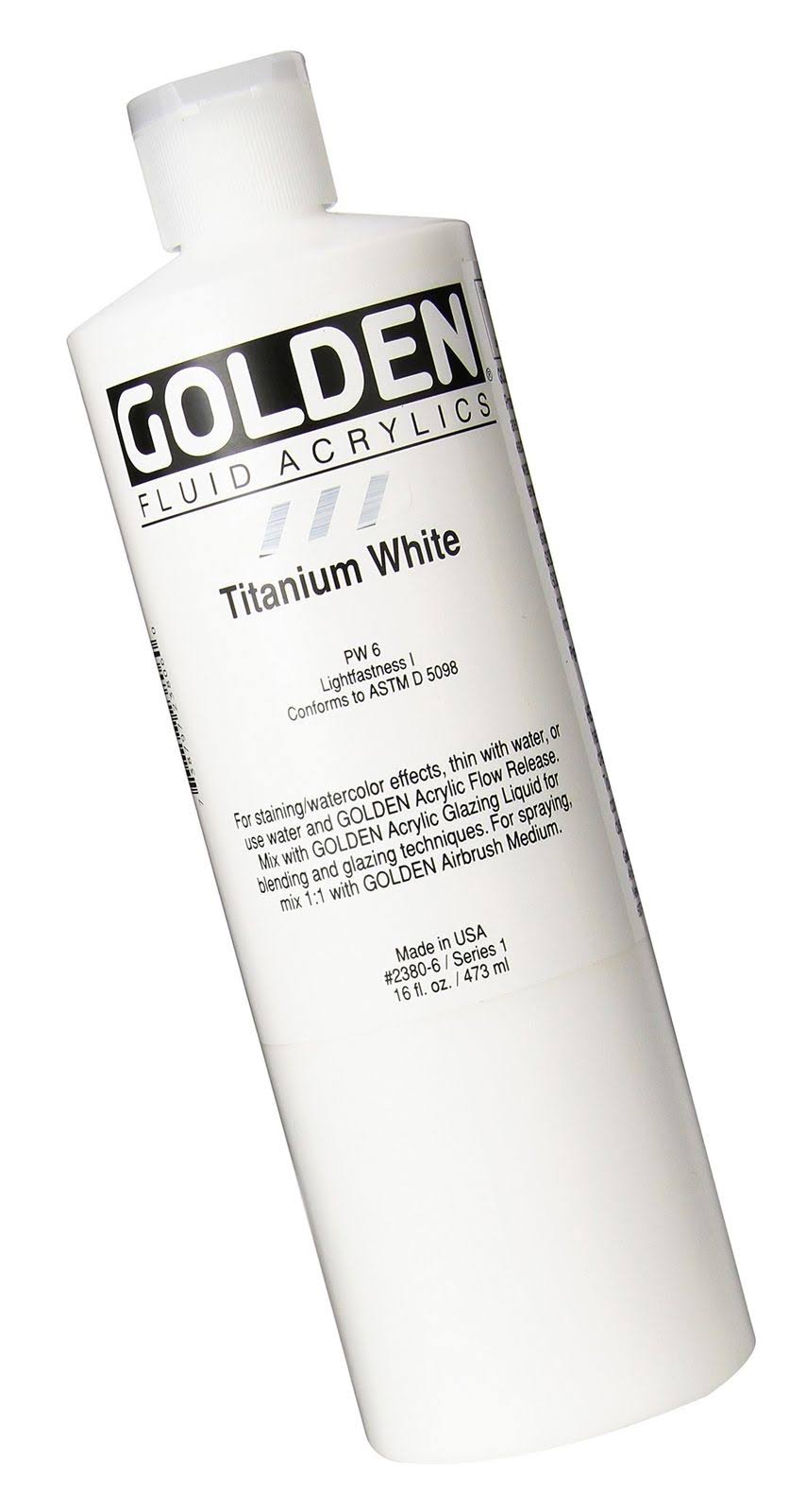 Golden Fluid Acrylic 16 oz. Titanium White