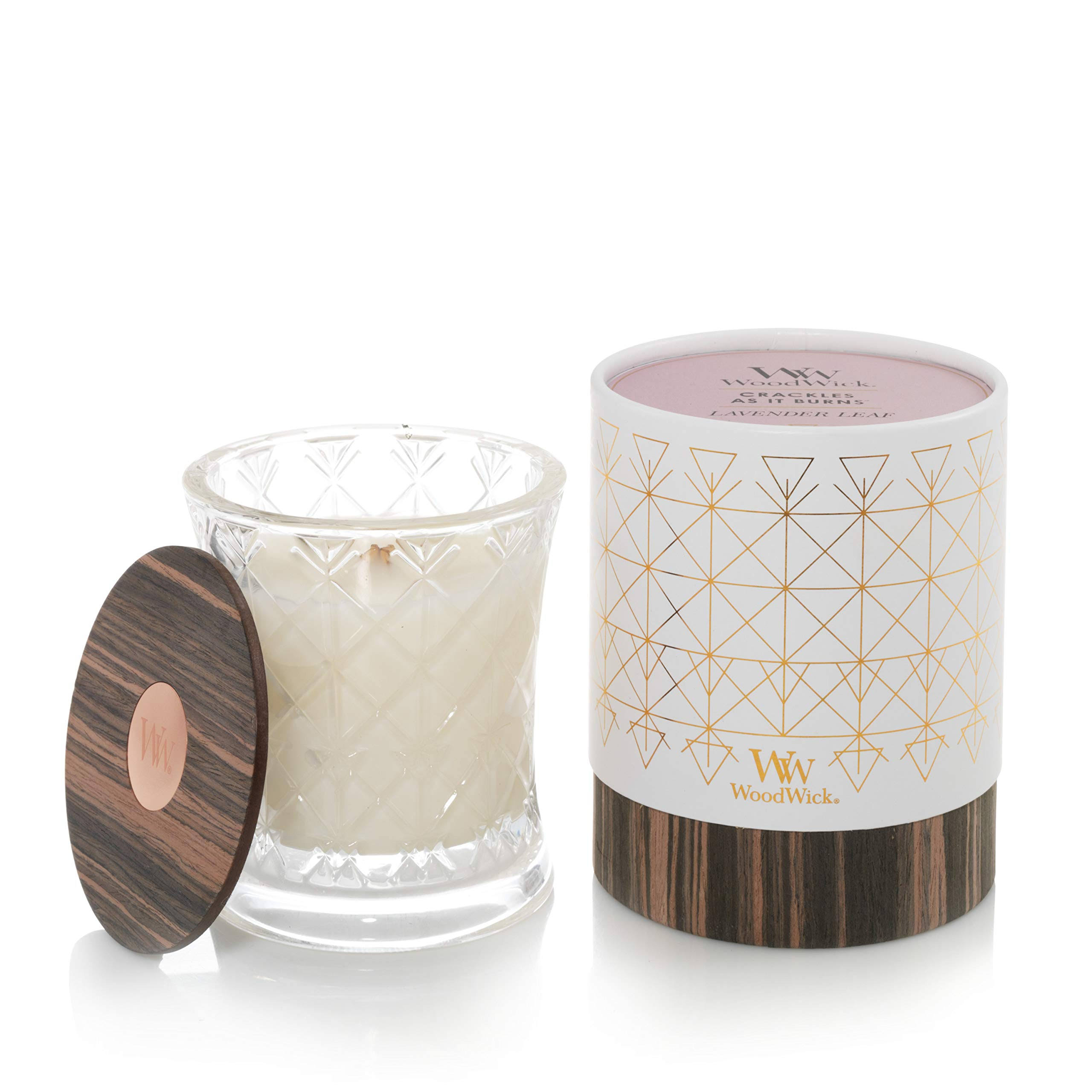 Lavender Leaf - Aura Collection Hourglass WoodWick Scented Jar Candle
