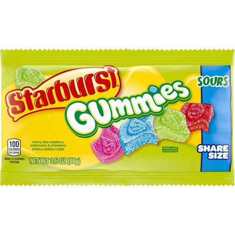 Starburst Sours Gummies - Share Size, 3.5oz