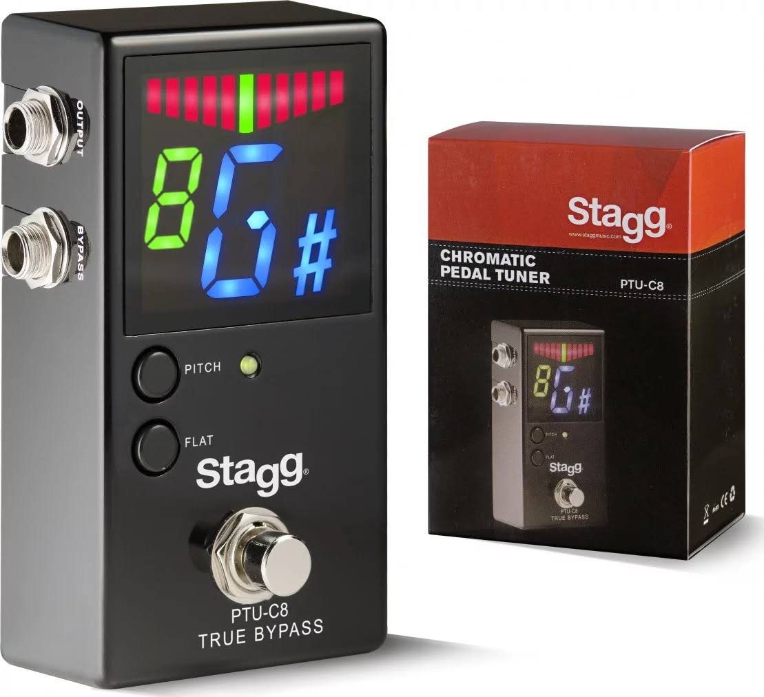 Stagg Ptu-c8 Auto Chromatic Pedal Tuner - For Guitar, Bass