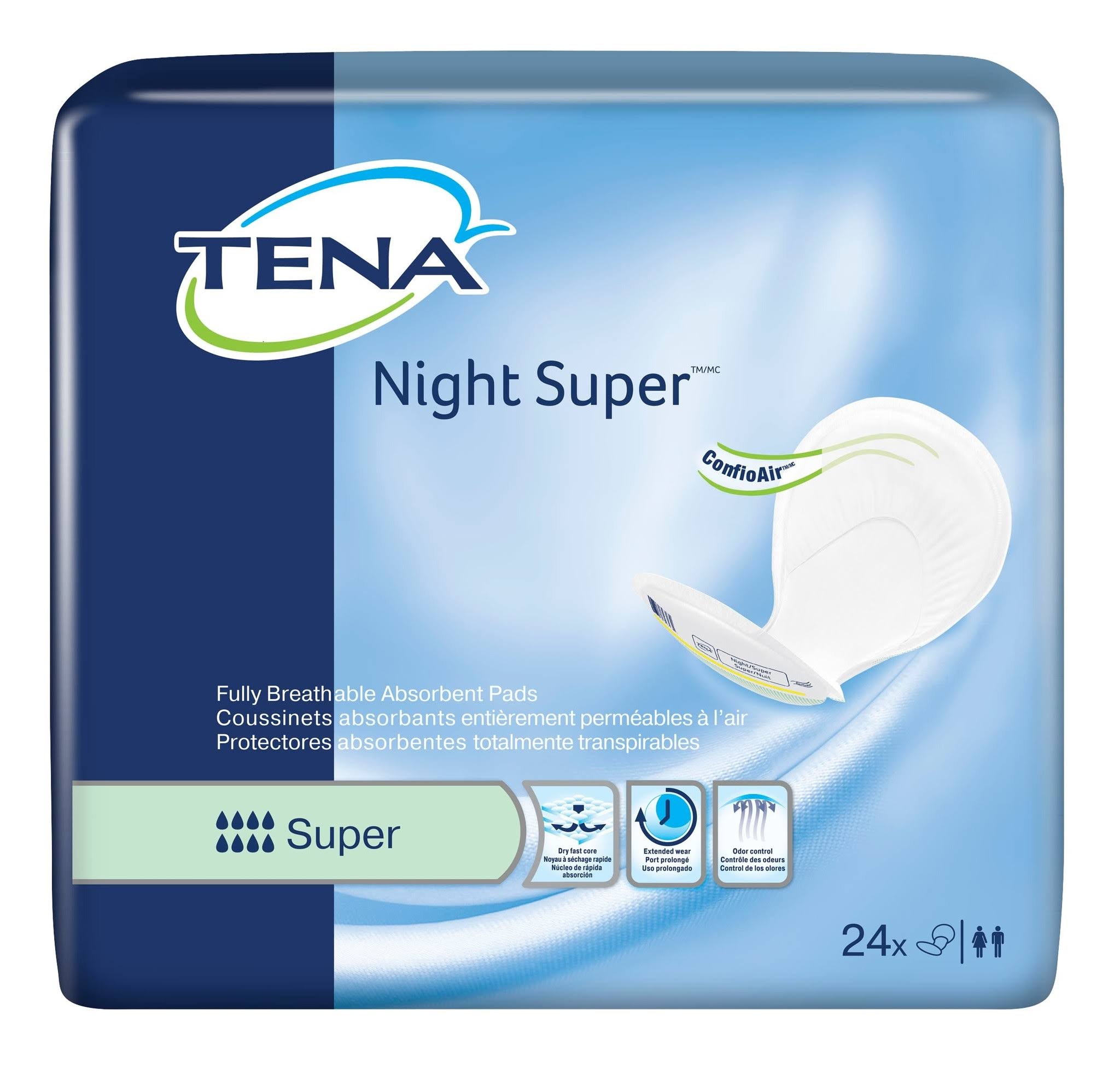 Tena Night-Super Pads - Green, 24pk