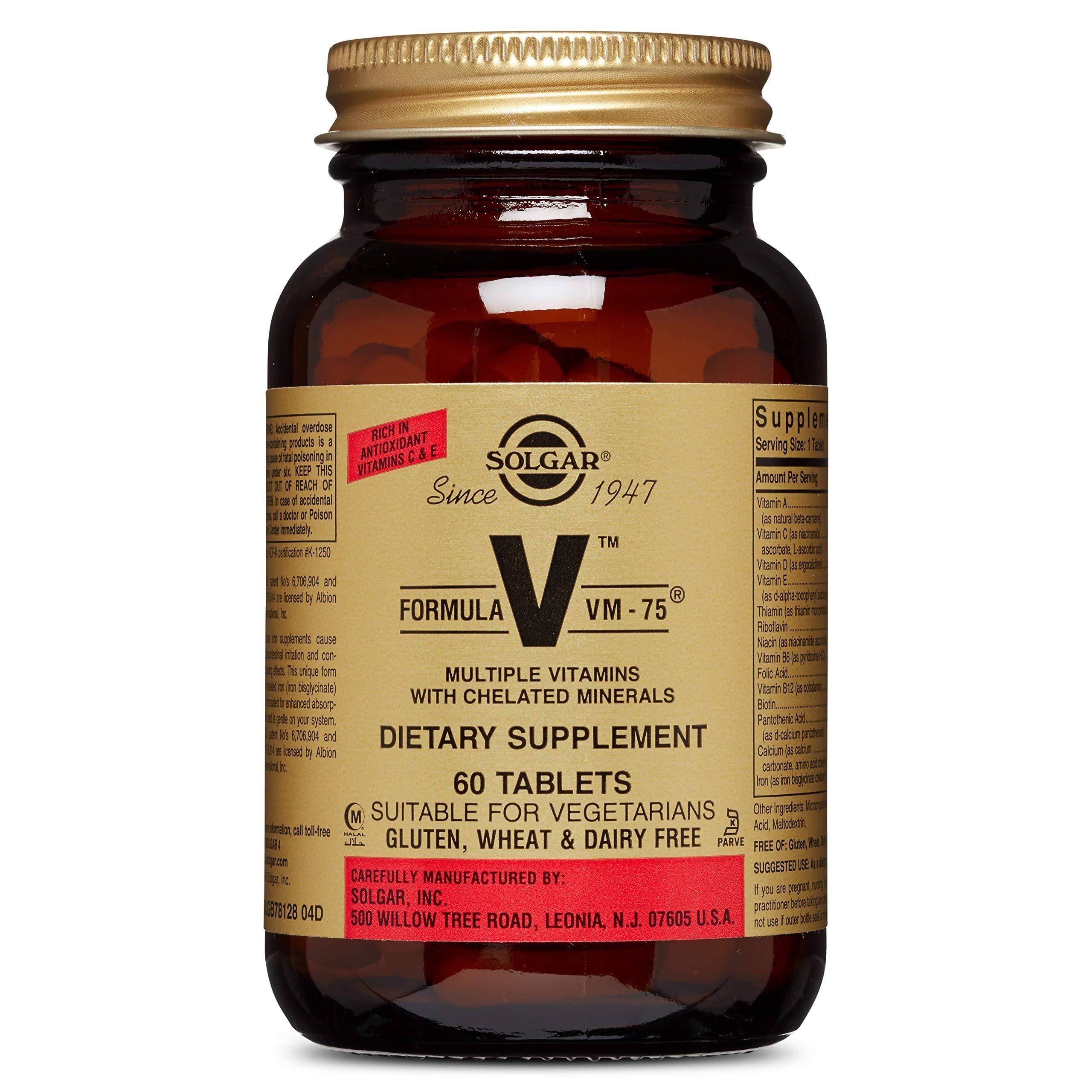 Solgar Formula VM-75 Vegetarian Multivitamin Dietary Supplement - 30 Tablets