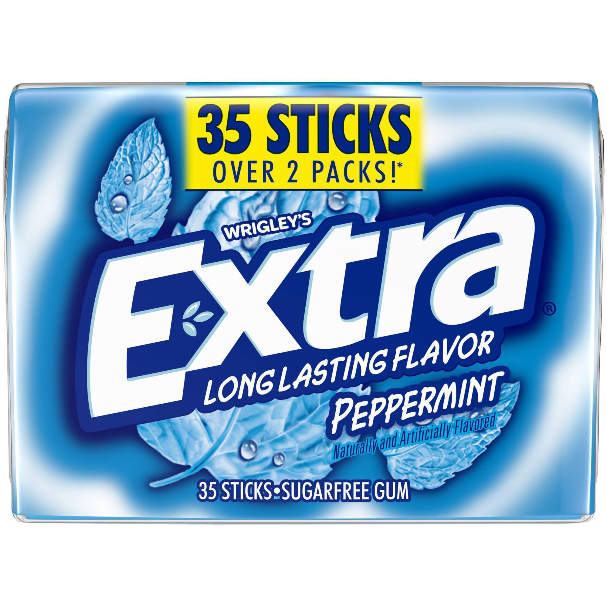 WRIGLEYS EXTRA PEPPERMINT CHEWING GUM SUGAR Free STICK RP 35 CT - 0022