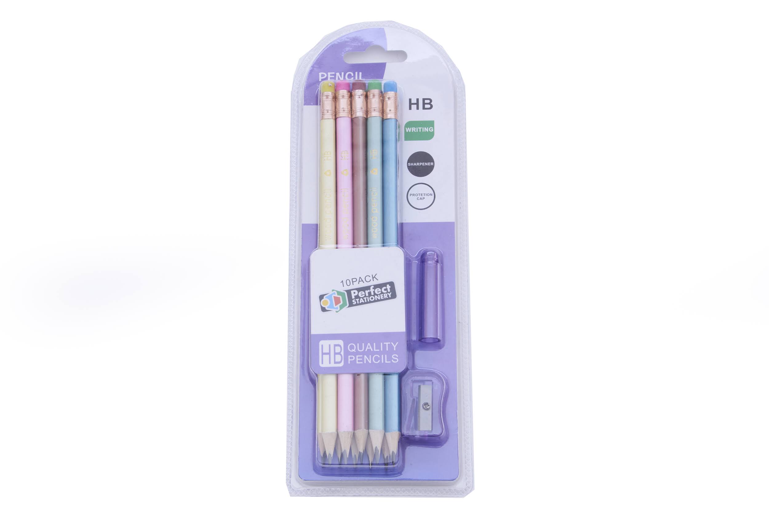 Metallic Pencils With Rubber & Sharpener 10 Pack