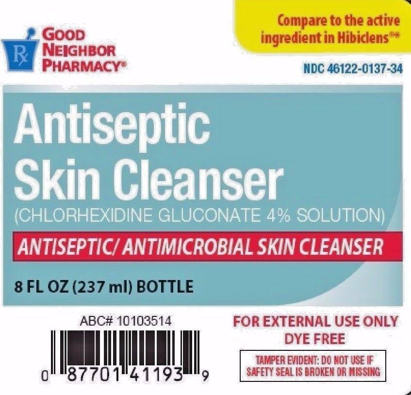 GNP Antiseptic Skin Cleanser Chlorhexidine Gluconate 4% Solution 8 FL