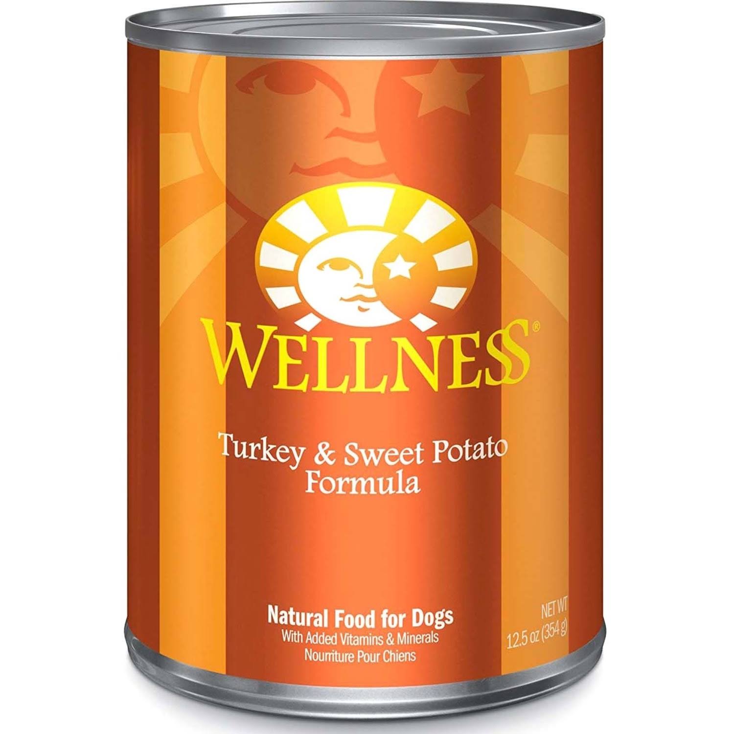 Wellness Canned Dog Food For Adult Dogs - Turkey And Sweet Potato Formula, 12-1/2oz