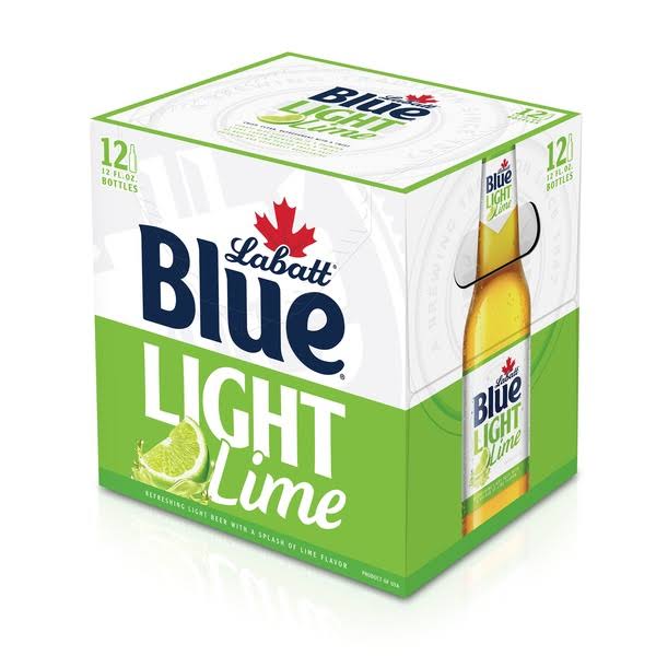 Labatt Blue Light Lime Beer - 12oz, 12 Pack