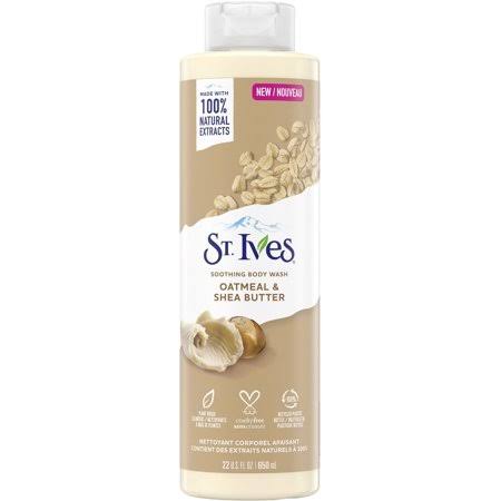 St. Ives Soothing Body Wash for Dry Skin Oatmeal and Shea Butter Soothes with Natural Plant Extracts 22 oz