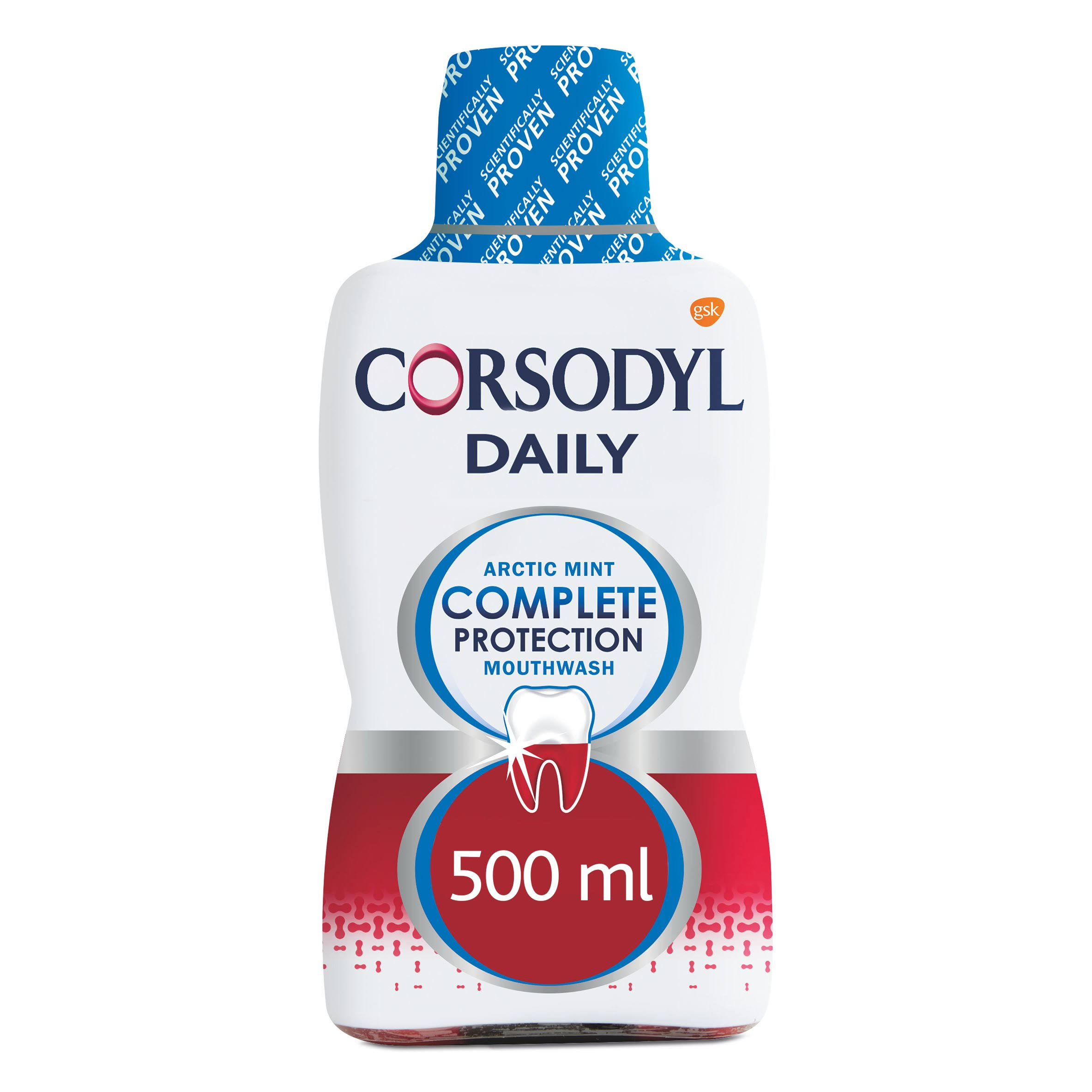 Corsodyl Daily Arctic Mint Complete Protection Mouthwash 500ml
