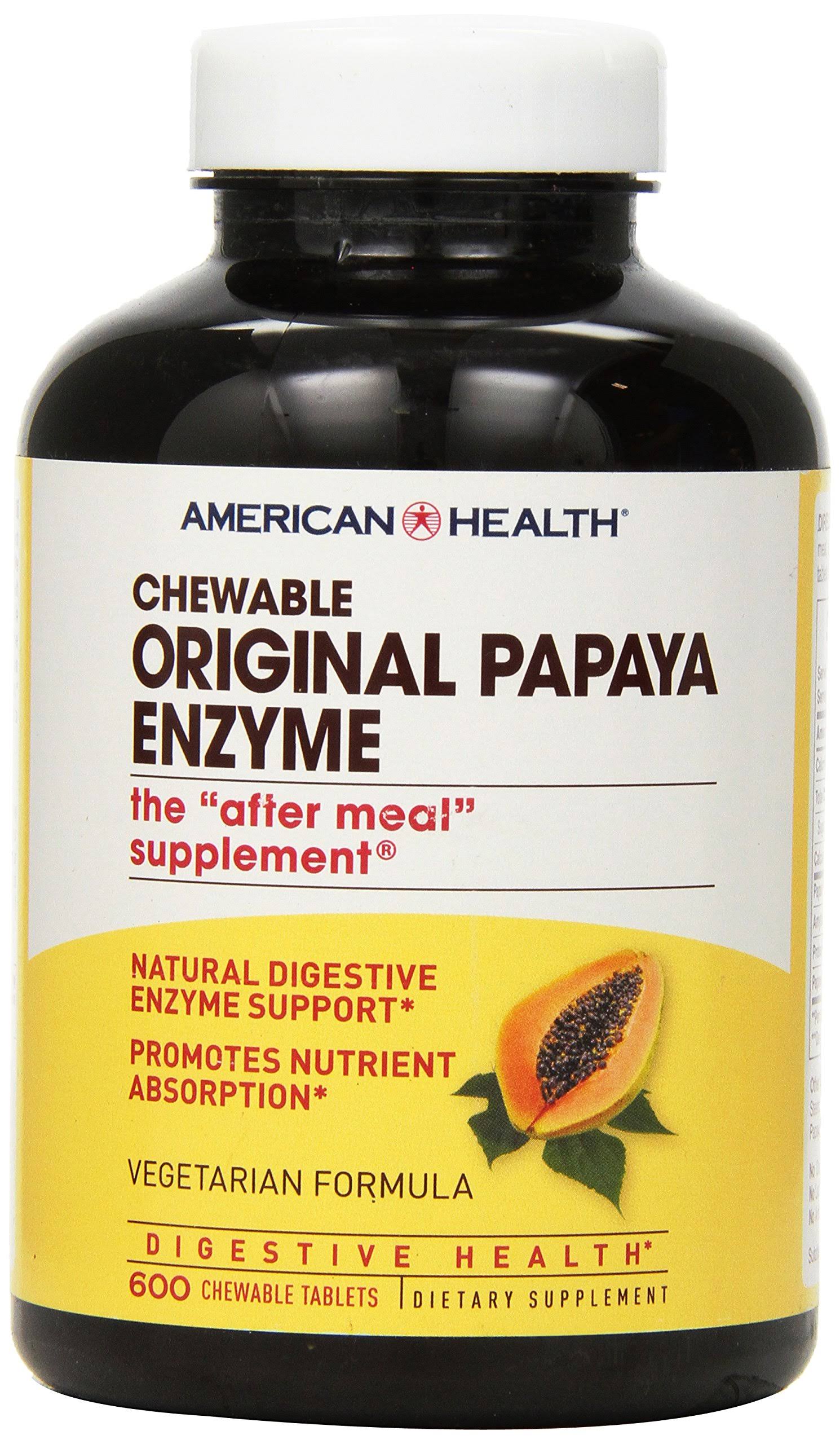 American Health Original Papaya Enzyme - 600 Chewable Tablets