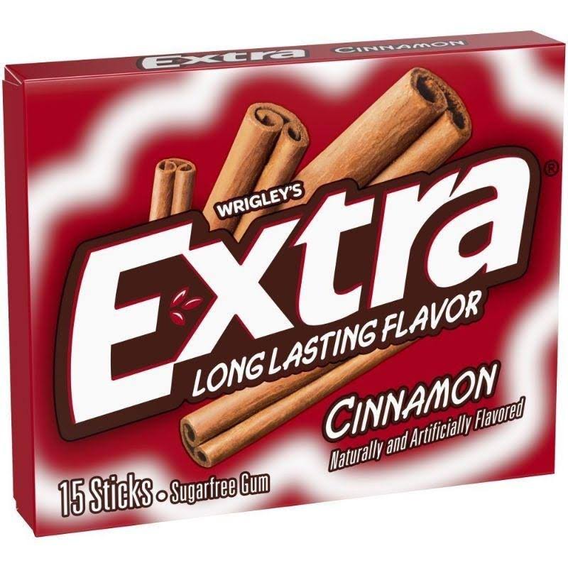 Wrigley's Extra Long Lasting Sugarfree Gum - 15ct, Cinnamon