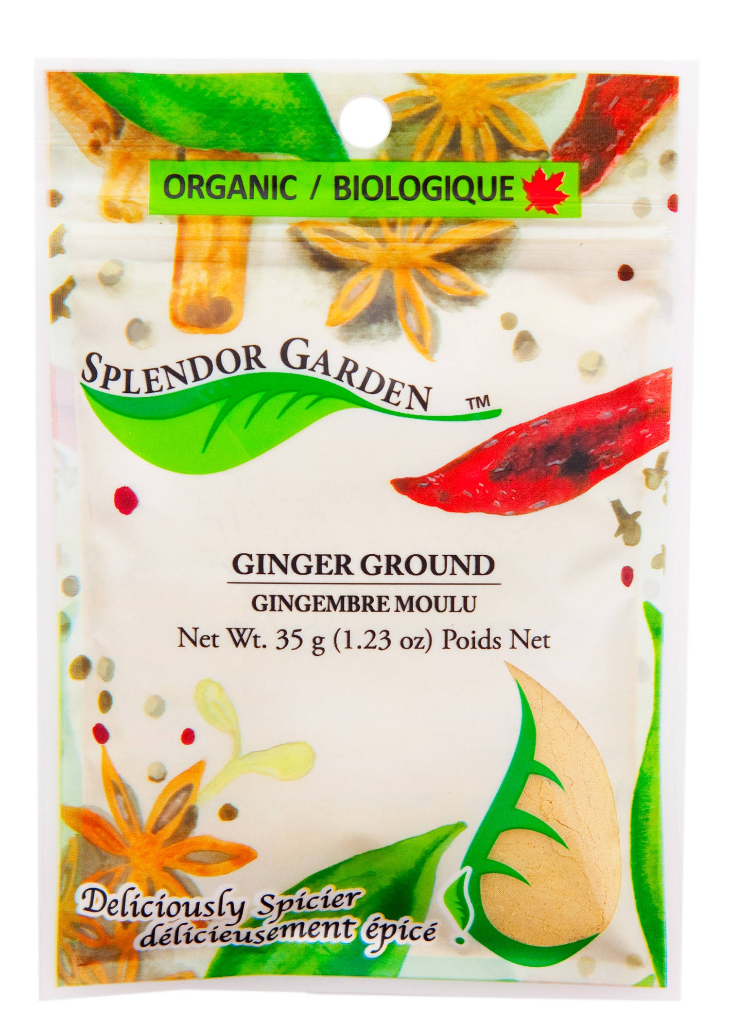 Splendor Garden organic Ginger Ground,35.0 Gram