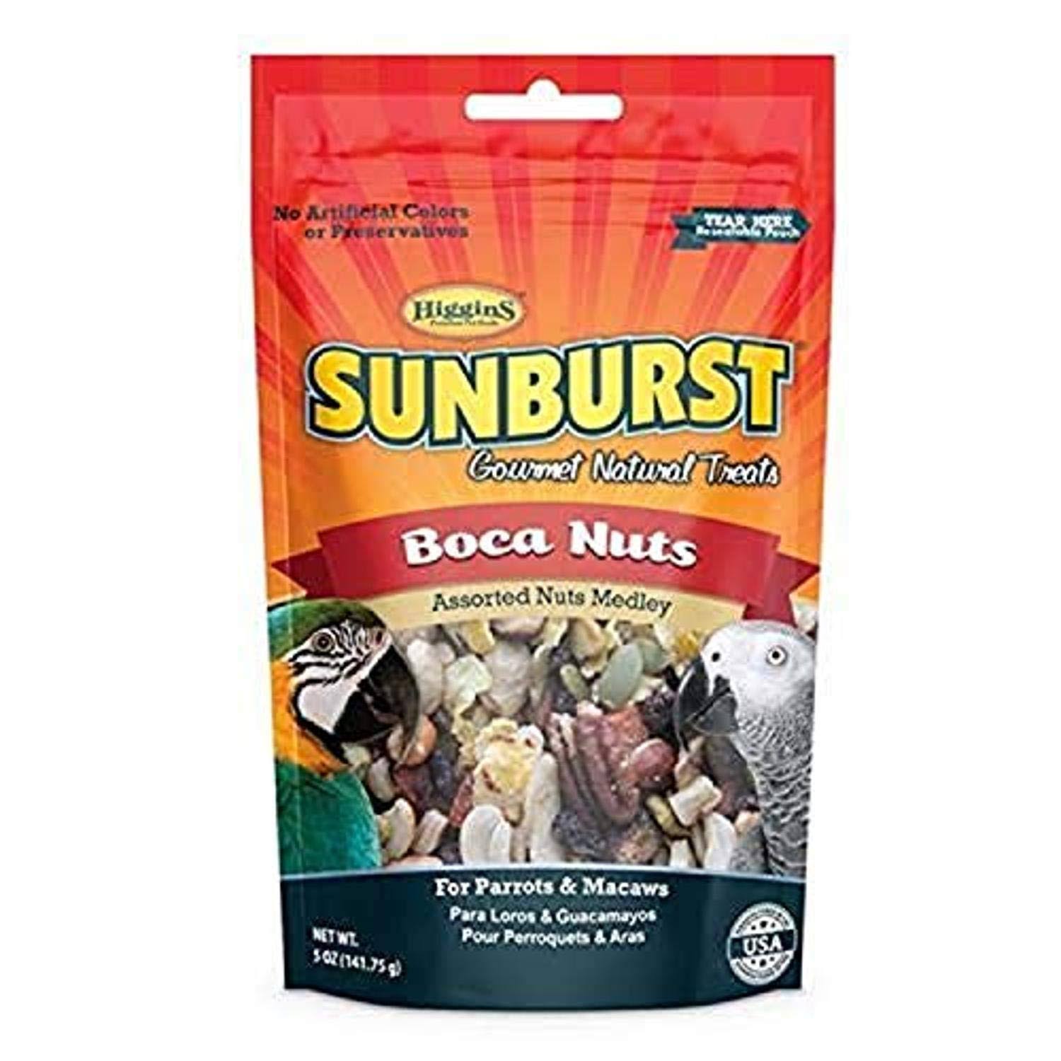 Higgins Sunburst Parrots and Macaws Gourmet Treats Boca Nuts - 5oz
