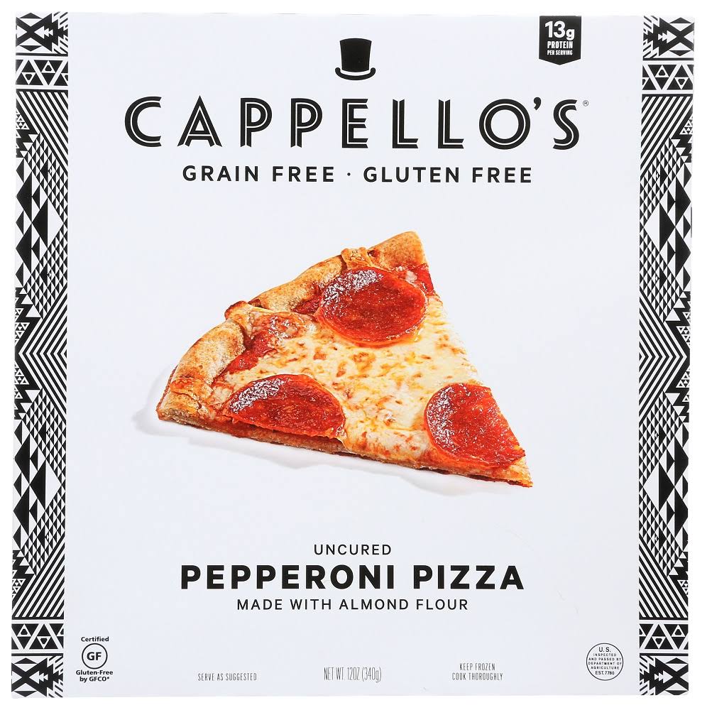Cappellos Pizza, Grain Free, Pepperoni, Uncured - 12 oz